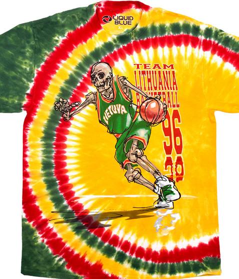 liquid blue Lithuania Drivin' Tie-Dye T-Shirt