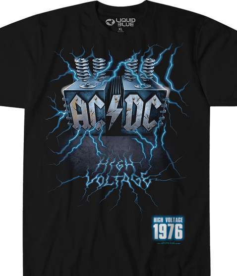 liquid blue Live Wire Black T-Shirt