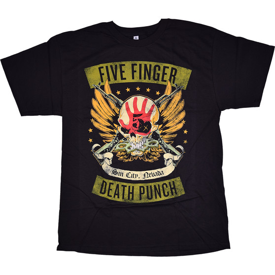 Liquid Blue Locked And Loaded Black T-Shirt