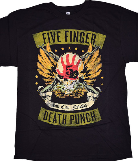 liquid blue Locked and Loaded Black T-Shirt