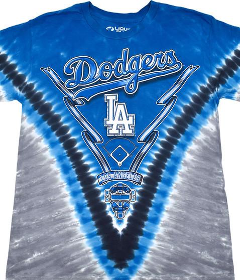 liquid blue Los Angeles Dodgers V Tie-Dye T-Shirt