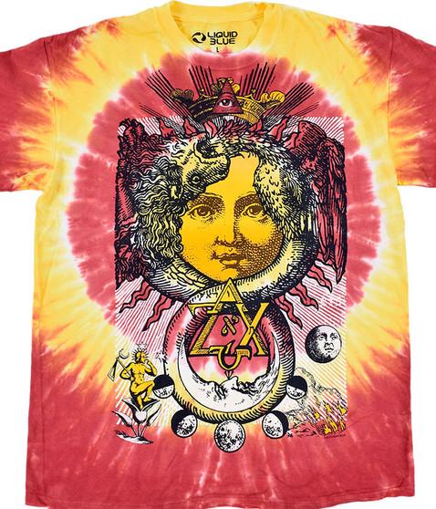 Liquid Blue Lunar Phase Tie-Dye T-Shirt