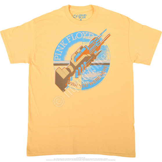Liquid Blue Machine Gold Athletic T-Shirt