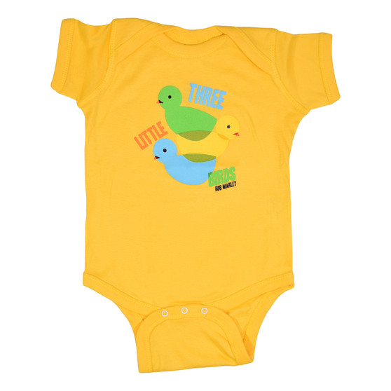 Liquid Blue Marley 3 Lil' Birds Yellow Onesie