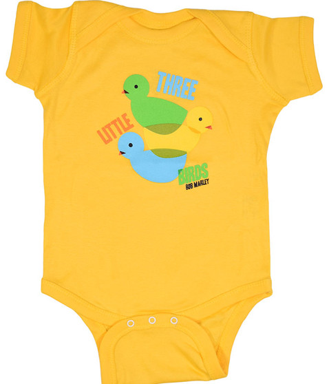 liquid blue Marley 3 Lil' Birds Yellow Onesie