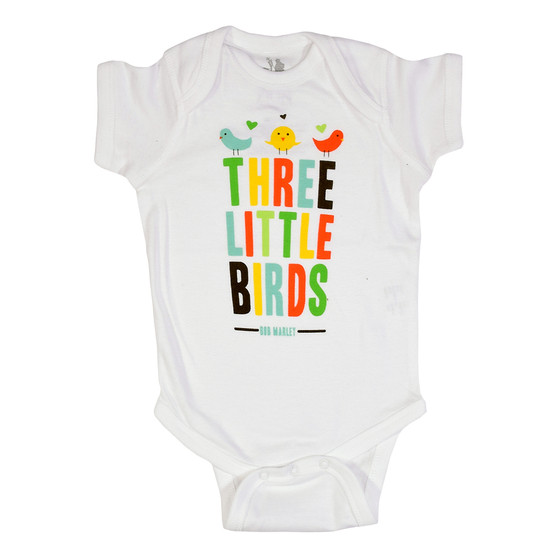 Liquid Blue Marley Bird Hearts White Onesie