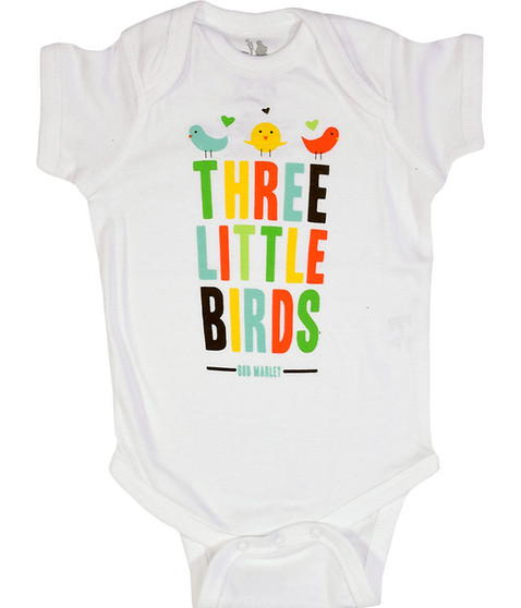 liquid blue Marley Bird Hearts White Onesie