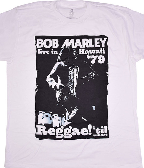liquid blue Marley Live in Hawaii White T-Shirt