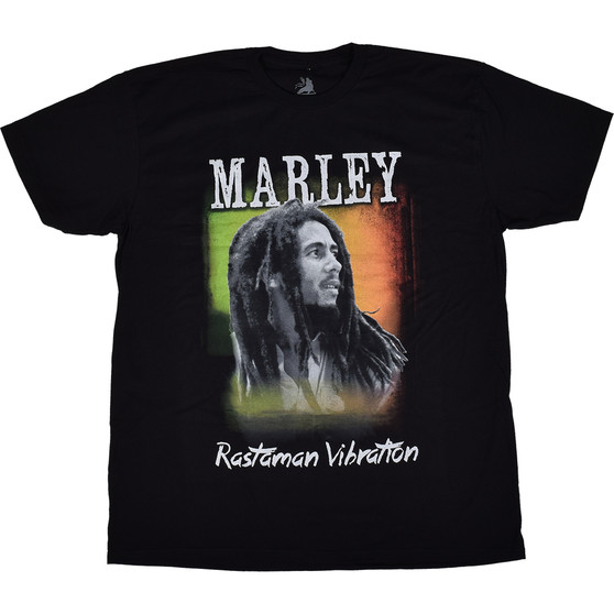 Liquid Blue Marley Rastaman Vibe Black T-Shirt