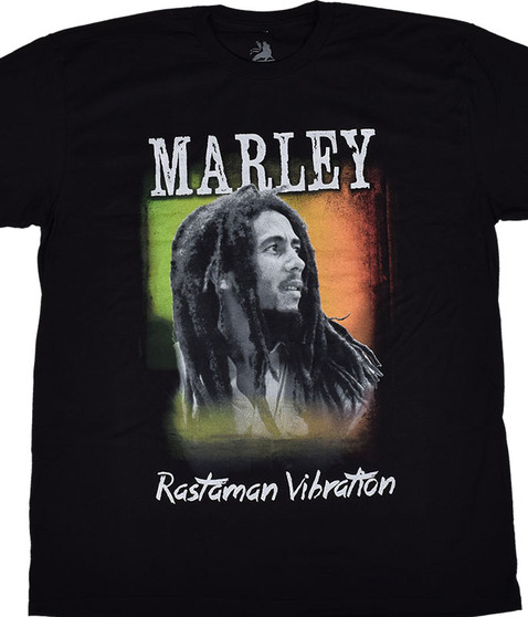 liquid blue Marley Rastaman Vibe Black T-Shirt