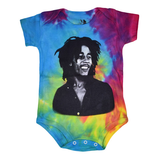 Liquid Blue Marley Smile Tie-Dye Onesie