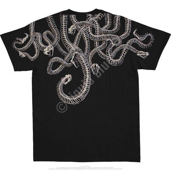 Liquid Blue Medusa Black T-Shirt