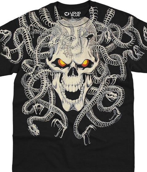 liquid blue Medusa Black T-Shirt