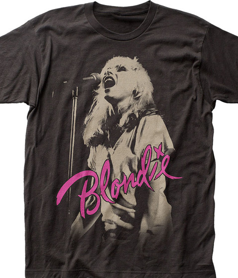 liquid blue Mic Fitted Black T-Shirt