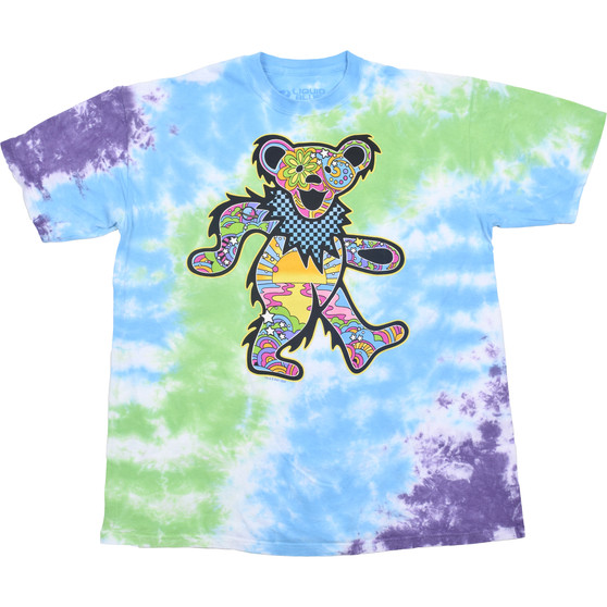 Liquid Blue Mod Bear Tie-Dye T-Shirt