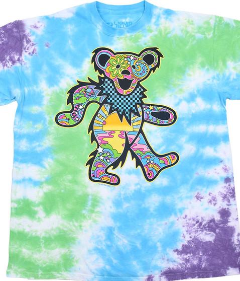 liquid blue Mod Bear Tie-Dye T-Shirt