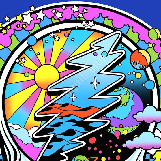 Liquid Blue Mod Max SYFace Blue Hoodie