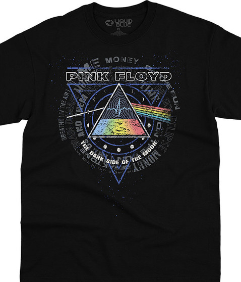 liquid blue Moon Phase Black T-Shirt