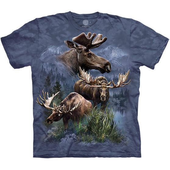 Liquid Blue Moose Collage Classic Cotton T-Shirt