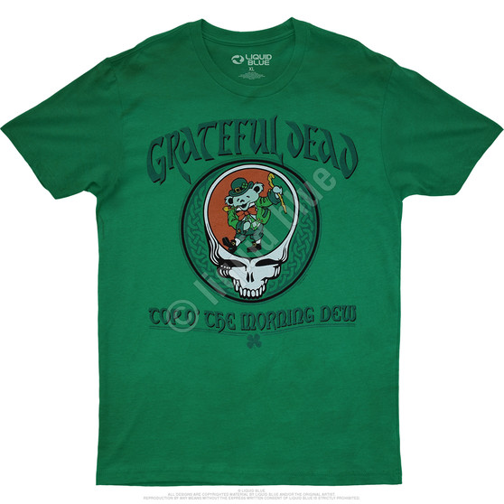 Liquid Blue Morning Dew Green Athletic T-Shirt