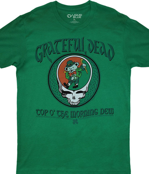 liquid blue Morning Dew Green Athletic T-Shirt