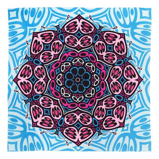 Liquid Blue Moth Mandala Bandana