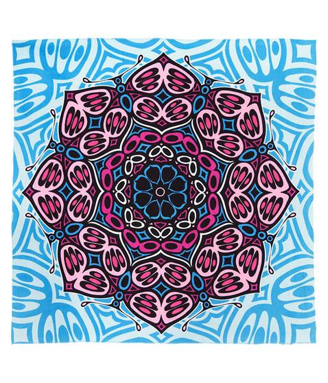 liquid blue Moth Mandala Bandana