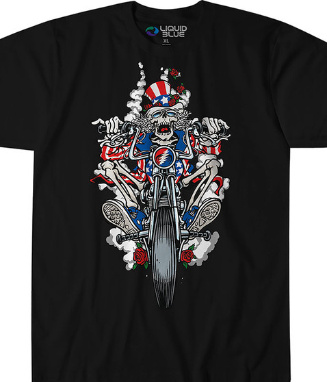 liquid blue Moto Sam Custom T-Shirt