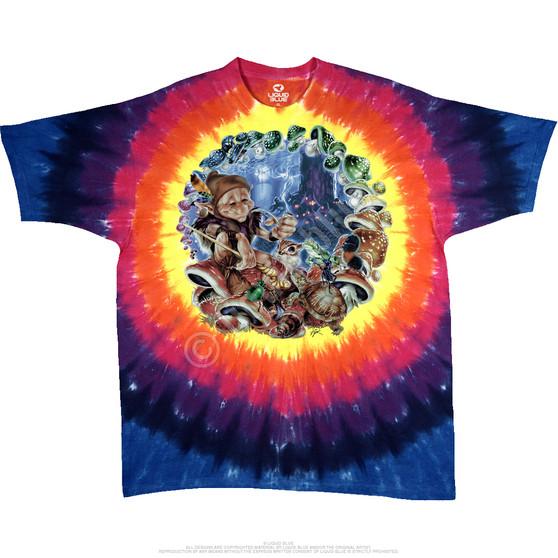 Liquid Blue Mushroom Elf Tie-Dye T-Shirt