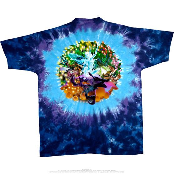 Liquid Blue Mushroom Garden Tie-Dye T-Shirt