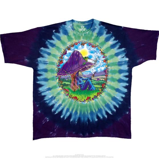Liquid Blue Mushroom Haven Tie-Dye T-Shirt