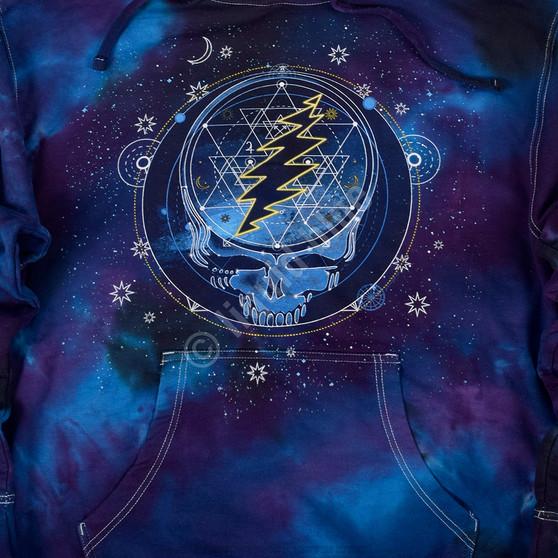 Liquid Blue Mystical Stealie Tie-Dye Hoodie