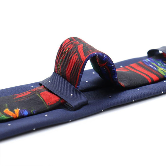 Liquid Blue Navy Dotted Terrapin Tie