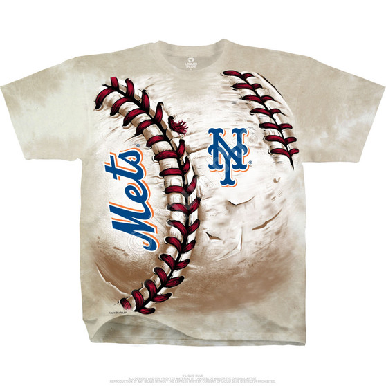 Liquid Blue New York Mets Hardball Tie-Dye T-Shirt