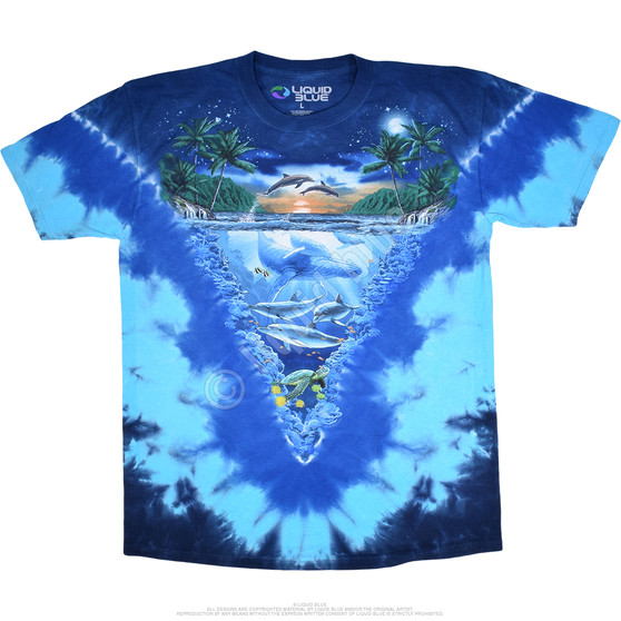 Liquid Blue Night Time Dive Tie-Dye T-Shirt