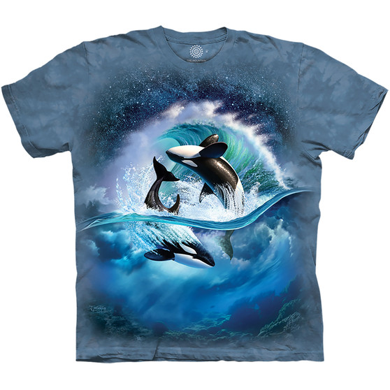 Liquid Blue Orca Wave Classic Cotton T-Shirt