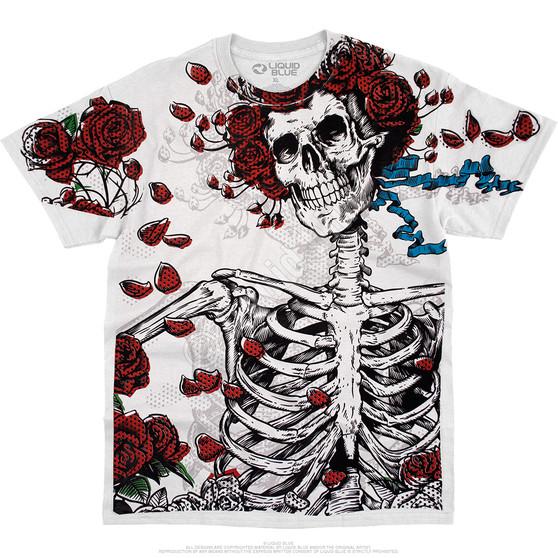 Liquid Blue Original Woodcut White T-Shirt