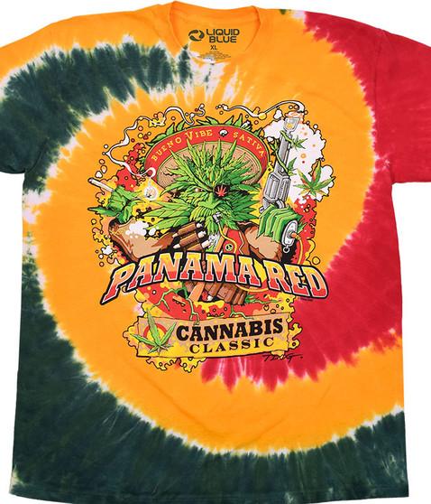 liquid blue Panama Red Tie-Dye T-Shirt