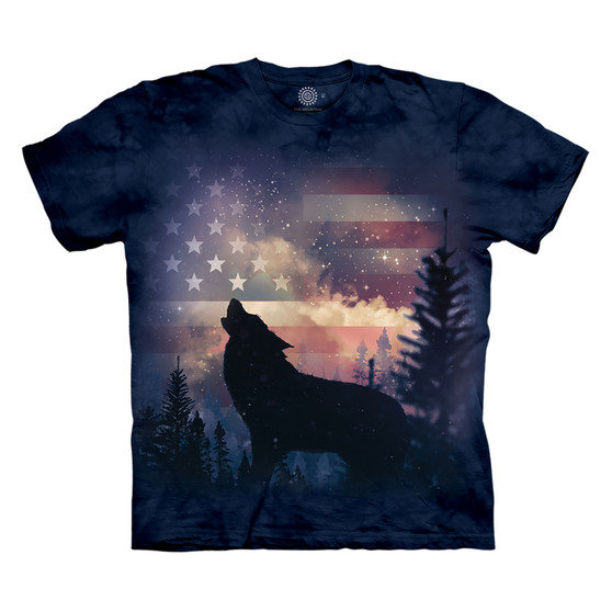 Liquid Blue Patriotic Howl Classic Cotton T-Shirt
