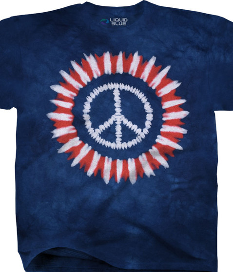 liquid blue Peace Concentric Tie-Dye T-Shirt