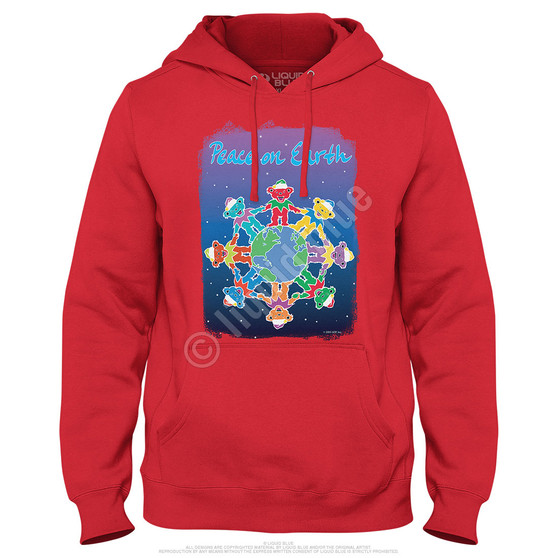 Liquid Blue Peace On Earth Hoodie