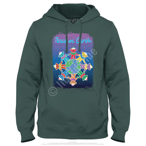 Liquid Blue Peace On Earth Hoodie