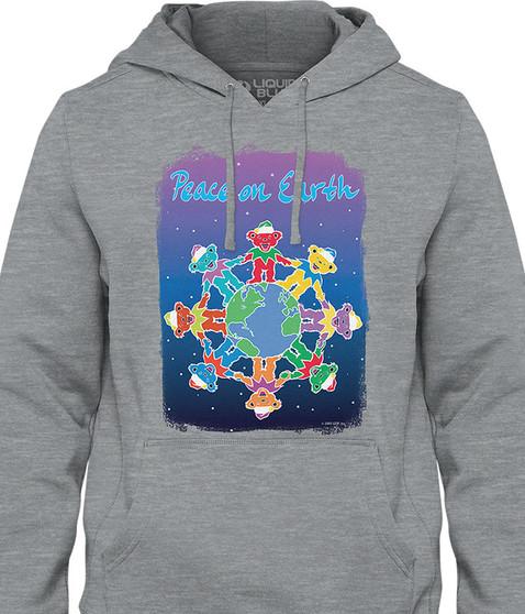liquid blue Peace On Earth Hoodie