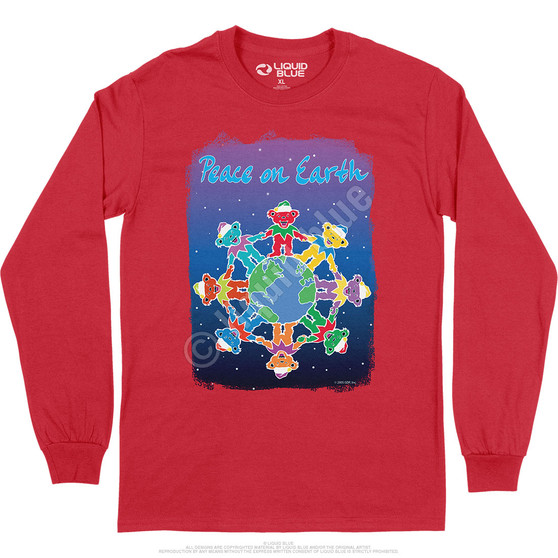 Liquid Blue Peace On Earth Long Sleeve T-Shirt
