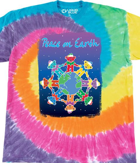 liquid blue Peace On Earth T-Shirt
