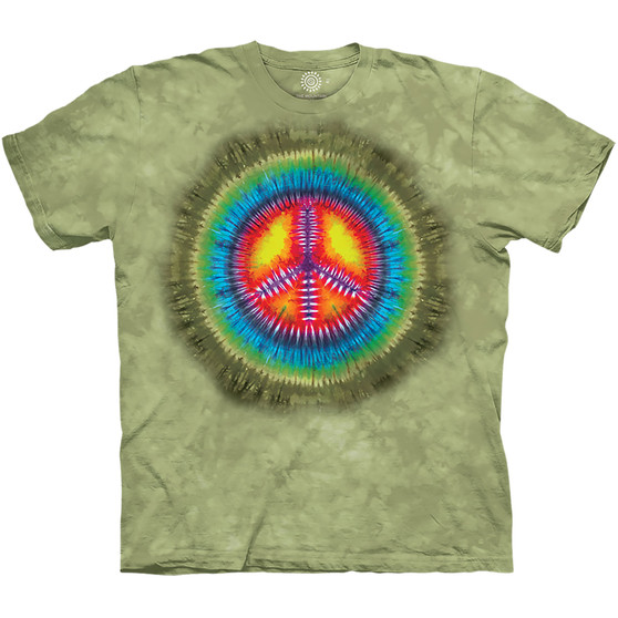 Liquid Blue Peace Tie Dye Classic Cotton T-Shirt