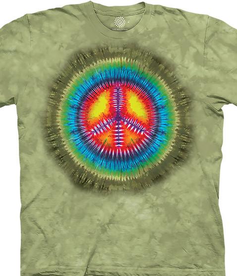 liquid blue Peace Tie Dye Classic Cotton T-Shirt