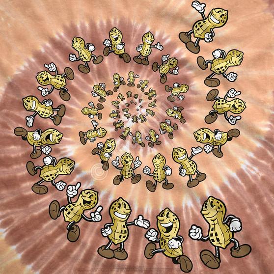 Liquid Blue Peanut Spiral Tie-Dye T-Shirt