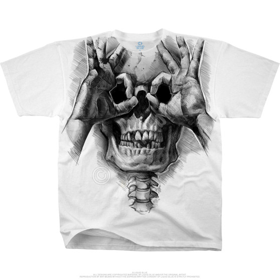 Liquid Blue Peek-a-Boo White T-Shirt