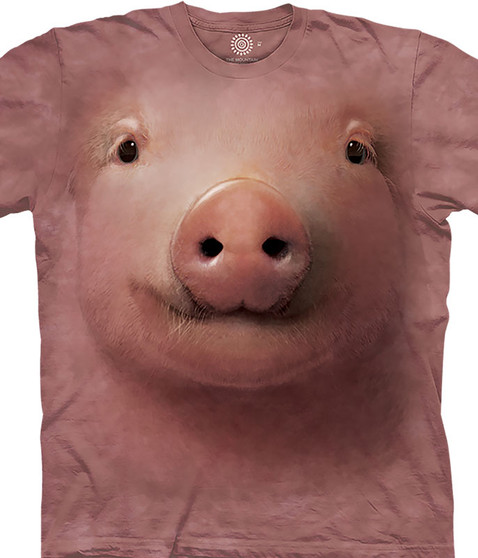 liquid blue Pig Face Classic Cotton T-Shirt